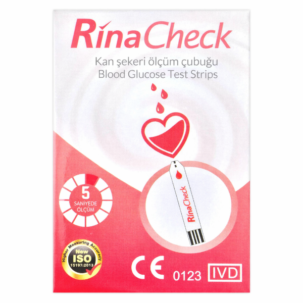 Rina Check Şeker Ölçüm Stripi 50'li